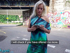 Blonde Horny Milf Wife With Natural Tits And Nice Pussy Flaps Fucks Outdoors In A Public Park