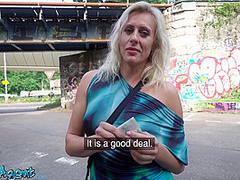 Blonde Horny Milf Wife With Natural Tits And Nice Pussy Flaps Fucks Outdoors In A Public Park