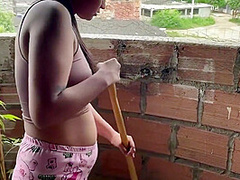 I Fuck With My Stepsister On The Balcony When We Were Fixing The Plants