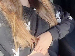 Risky Public Nudity Drive & Touching My Pussy