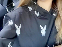 Risky Public Nudity Drive & Touching My Pussy