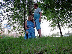 A Couple, In Plain Sight, Engaged In Extreme Sex In A Clearing Near The Road