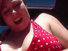 Busty Milf Dildoing And Squirting In A Chevrolet Camaro