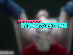 Jeny Smith teasing the strangers thru the window