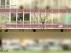 Jeny Smith teasing the strangers thru the window