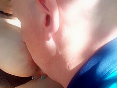 Sucking My Hot Latina Wifes Big Tits Outside In The Sun