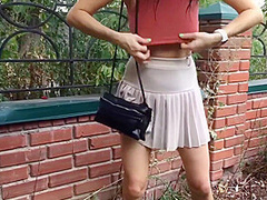 Nymphomaniac And Exhibitionist Neighbor Called To Shoot Her On The Street And Jerked Off In A Publi