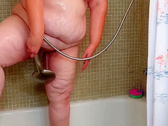 Big Ass Horny Ssbbw Blonde Milf Taking Shower & Big Booty Fucked Doggystyle Big Juicy Wet Pussy Finger Fucked (pov Nut)