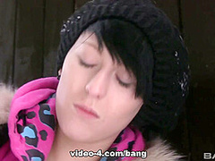Emylia Argan masturbates in the snow her pussy is so hot - BANG!