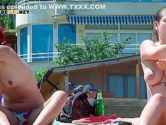 Dashing Nudist Hotties Lie Down