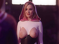 Blake As Spider Gwen Takes Spidermans Big Cock