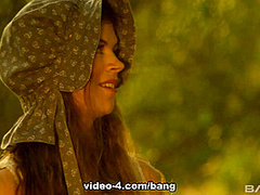 Natalia Wood takes his dick out of his riding pants so she can ride it hard - BANG!