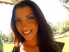 Busty Babe Fingering Snatch Outdoors