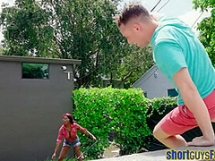 Short peeping tom pussypounding black MILF