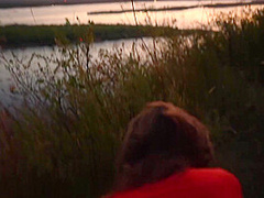 Public Sex At Sunset Curly Cutie Loves To Take Risks