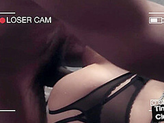 Small cock voyeur watching SPH femdom fucked by BBC dude