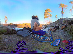 Sex On A Reindeer Skin Next To A Forest Lake - Rosenlundx - Vr 360 - 5 7k 30fps