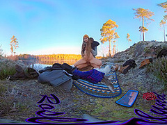 Sex On A Reindeer Skin Next To A Forest Lake - Rosenlundx - Vr 360 - 5 7k 30fps