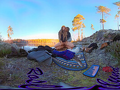 Sex On A Reindeer Skin Next To A Forest Lake - Rosenlundx - Vr 360 - 5 7k 30fps