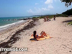 Charly Summer - Jimmy Walks At The Beach & Sees Gorgeous Babe Making A Conversation & Then He Fucks Her