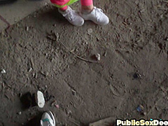 Public slut seduced and fucked in POV in doggystyle