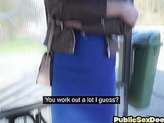 Public busty slut drilled by big dick in doggystyle in POV
