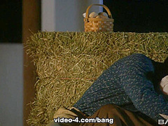 Jesse V fucks a big dicked ranch hand in the barn hay room - BANG!