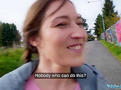 Gives Outdoor Blowjob Before A Hard Hotel Fuck