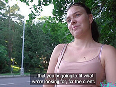 Reality amateur babe POV public fucked outdoor for money