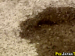 Classy Asian Urinating In Public Park