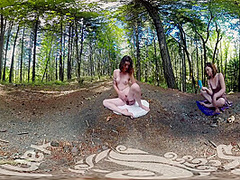 Tattooed Turquoise Cums Outdoors In Vr Video