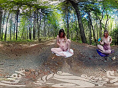 Tattooed Turquoise Cums Outdoors In Vr Video