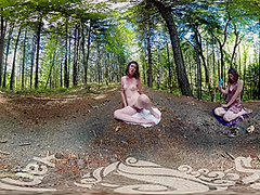 Tattooed Turquoise Cums Outdoors In Vr Video