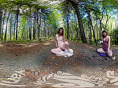 Tattooed Turquoise Cums Outdoors In Vr Video