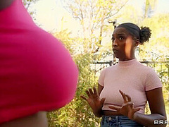 Ebony Mystique Fucks Old Asian Man In The Park