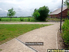 Public busty babe filled in moist pussy by BWC in POV