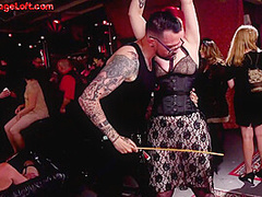 BDSM public whores whipped and humiliated on bondage loft