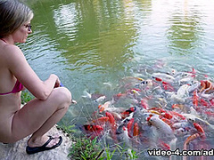 This Modern Mansion Lifestyle Feeding the Koi and Mr Turtle With Amiee Cambridge, Scene #01