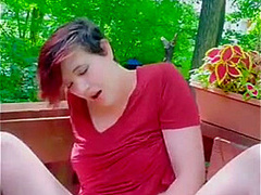 Squirting In The Back Yard