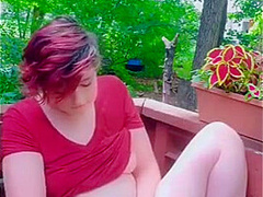 Squirting In The Back Yard