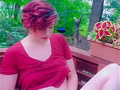 Squirting In The Back Yard