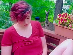 Squirting In The Back Yard