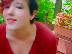 Squirting In The Back Yard