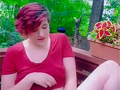 Squirting In The Back Yard