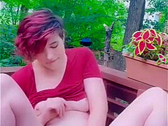 Squirting In The Back Yard