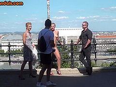 Public lady seduced and fucked by BWC at restaurant