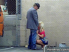 Parking Lot Blonde Blowjob - PornPros