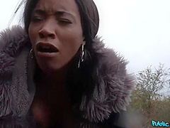 Ebony Busty Cougar Pounded Outside With Kiki Minaj