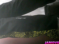 Adorable Japanese performing girl has great orgasms from a good dick.