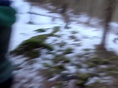 Risky Outdoor Sex In A Public Park Almost Caught Winter Edition Bubble Butt Fucked In Freezing Cold